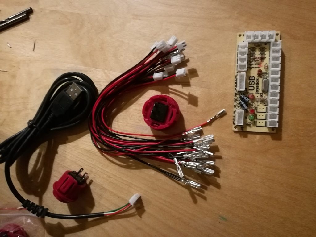 Steuerboard, Kabel und die zwei Knopftypen